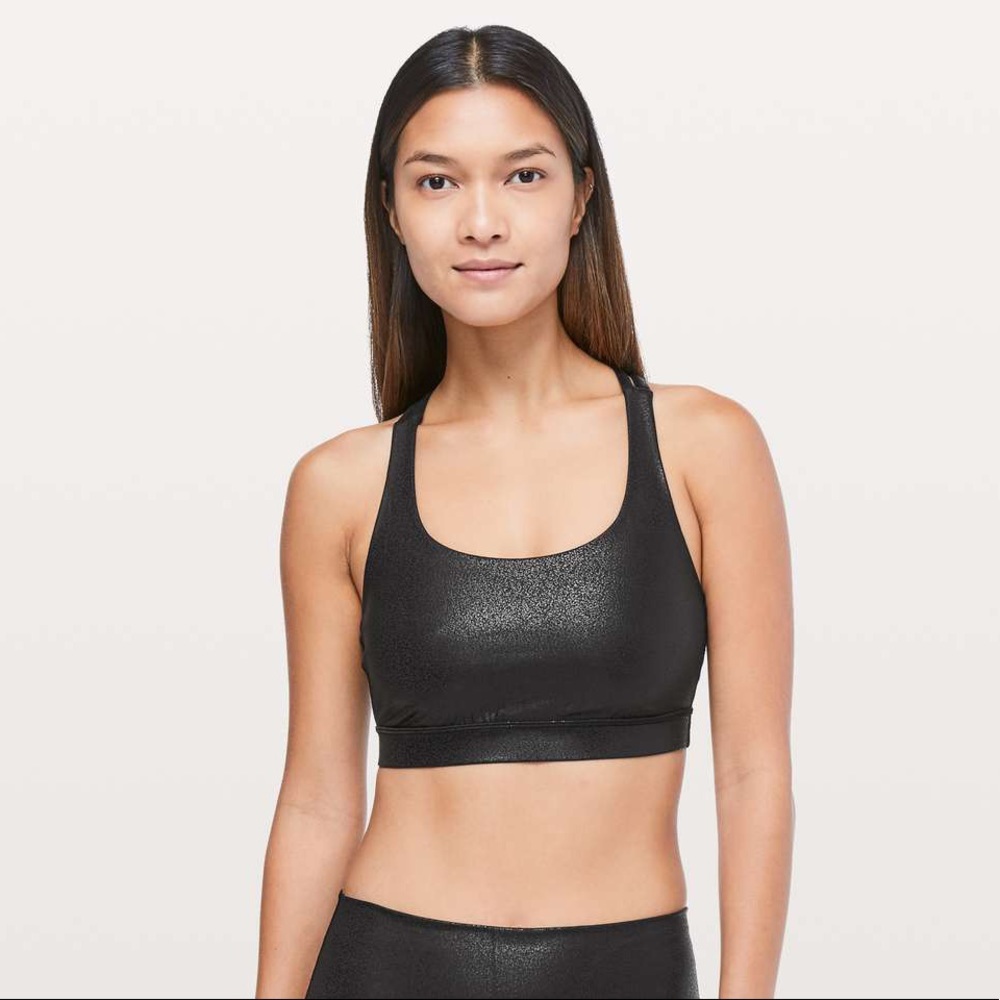 LULULEMON SPORTS BRA SIZE 4 BLACK
